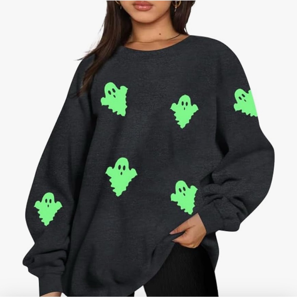 Ghost Print Gray Sweater